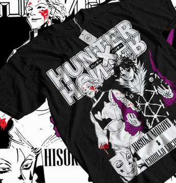 Oversized T-Shirt with Print Hunter x Hunter Black S