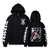 Oversize Hoodie mit Berserk Anime Print, schwarz, Größe S H0031 фото