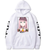 Oversized hoodie with Darling in the FranXX anime print WHITE S