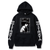 Oversized hoodie with Death Note anime print BLACK S