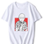 Oversize T-Shirt mit Print Onepunchman Weiß S T0303 фото