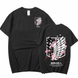 Oversized T-Shirt with Print Attack on Titan Black S