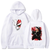 Oversize Hoodie mit Bleach Anime Print Weiß S H0048 фото