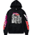 Oversized Hoodie with JoJo's Bizarre Adventure anime print Black S