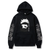 Oversized Hoodie with Jujutsu Kaisen anime print Black S