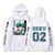 Oversized Hoodie with My Hero Academia anime print White S