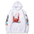 Oversized hoodie with Darling in the FranXX anime print WHITE S