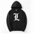 Oversized hoodie with Death Note anime print BLACK S