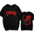 Oversize T-Shirt z nadrukiem Chainsaw Man Czarny S