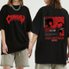 Oversize T-Shirt z nadrukiem Chainsaw Man Czarny S