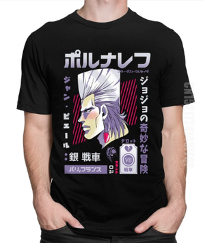 Oversize T-Shirt mit Print JoJo's Bizarre Adventure Schwarz S T0181 фото