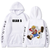 Oversized Hoodie with One Piece anime print White S