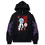 Oversized bluza z nadrukiem anime Evangelion CZARNY S