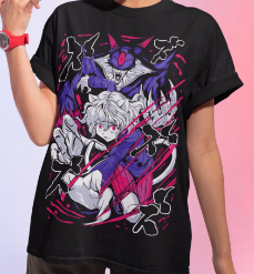 Oversized T-Shirt with Print Hunter x Hunter Black S