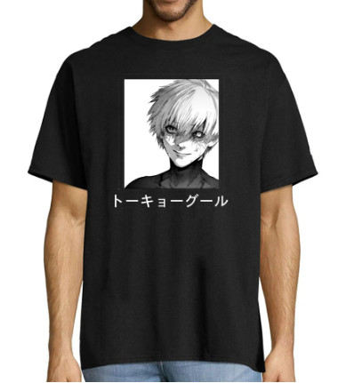 Oversize T-Shirt mit Print Tokyo Ghoul Schwarz S T0279 фото