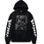 Oversized hoodie with Berserk anime print, black, size S