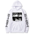 Oversized hoodie with Death Note anime print WHITE S