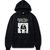 Oversized Hoodie with Fairy Tail Anime Print Black S