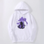 Oversized Hoodie with Genshin Impact Anime Print White S