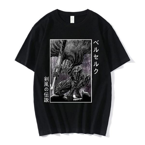 Oversized T-Shirt with Print Bersek Black S