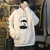 Oversized Hoodie with Jujutsu Kaisen anime print White S