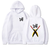 Oversize Hoodie mit Demon Slayer Anime Print WEIß S H0120 фото