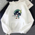 Oversized Hoodie with Genshin Impact Anime Print White S