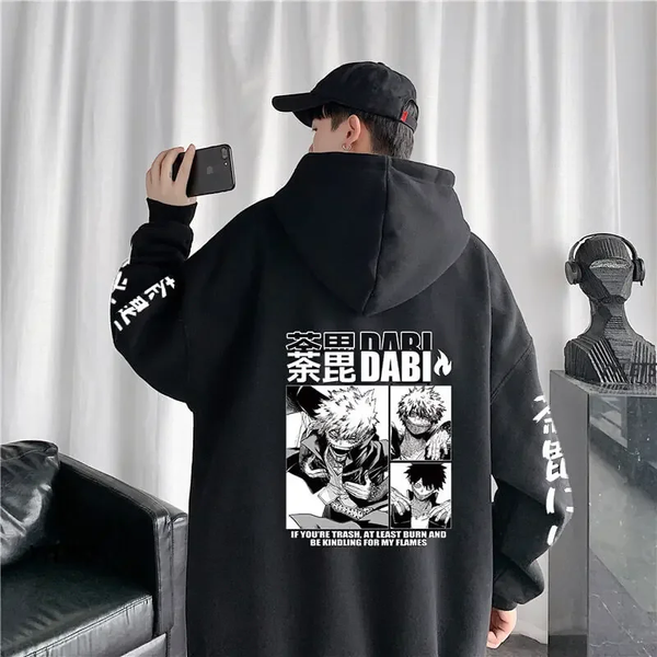 Oversize Hoodie mit Anime-Druck My Hero Academia SCHWARZ S H0239 фото