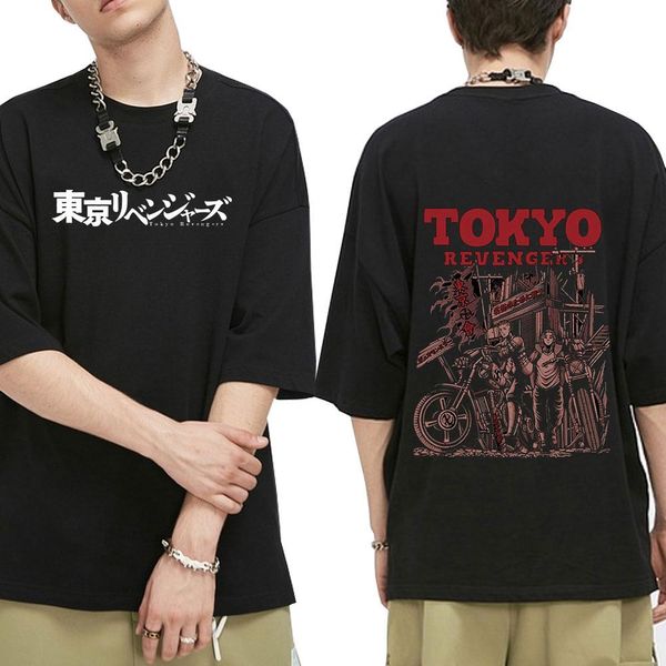 Oversize T-Shirt mit Print Tokyo Revengers Schwarz S T0005 фото