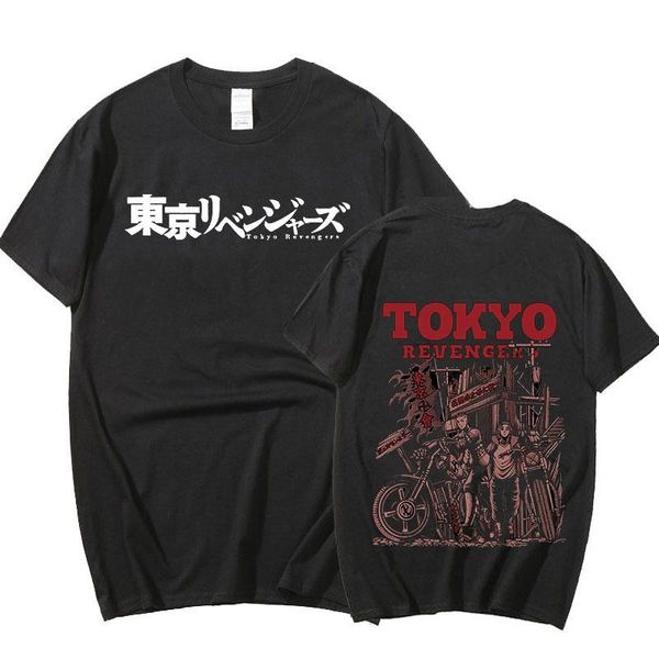 Oversize T-Shirt mit Print Tokyo Revengers Schwarz S T0005 фото