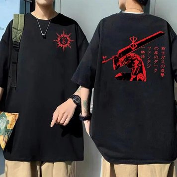 Oversize T-Shirt mit Print Bersek Schwarz S T0024 фото