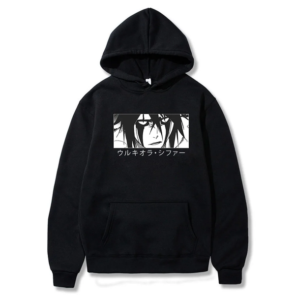 Oversize Hoodie mit Bleach Anime Print Schwarz S H0045 фото