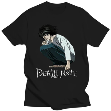 Oversize T-Shirt z nadrukiem Death Note Czarny S