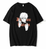 Oversized T-Shirt with Print jujutsu kaisen Black S