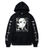 Oversize Hoodie with Demon Slayer Anime Print BLACK S