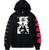 Oversized Hoodie with Naruto anime print Black S