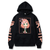 Oversized Hoodie with Spy x Family anime print Black S