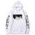 Oversized hoodie with Death Note anime print WHITE S