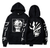 Bleach Oversized Hoodie with Bleach anime print Black S