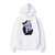 Oversized hoodie with Chainsaw man anime print WHITE S