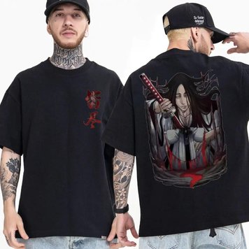 Oversize T-Shirt mit PrintBleach Schwarz S T0039 фото