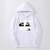 Oversized Hoodie with Jujutsu Kaisen anime print White S