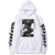 Oversized hoodie with Berserk anime print, white, size S