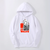 Oversized hoodie with Darling in the FranXX anime print WHITE S