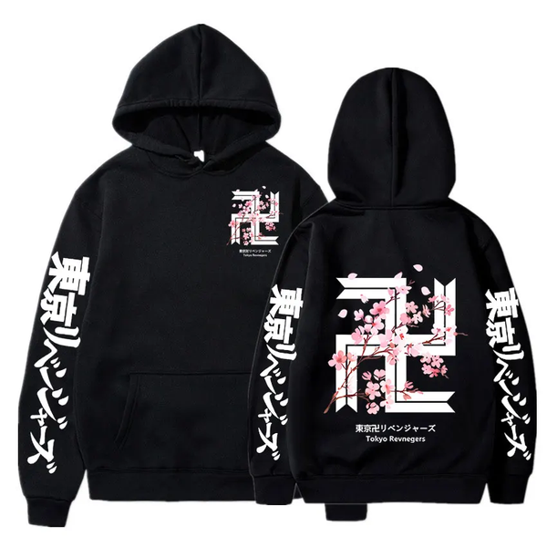 Oversize Hoodie mit Anime-Druck Tokyo Revengers SCHWARZ S H0322 фото