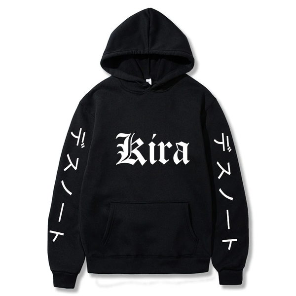 Oversized hoodie with Death Note anime print BLACK S