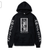 Oversized hoodie with Bungo Stray Dogs anime print BLACK S