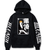 Bleach Oversized Hoodie with Bleach anime print Black S