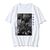 Oversize T-Shirt mit Print Bersek Weiß S T0028 фото