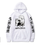 Oversized Hoodie with Jujutsu Kaisen anime print White S